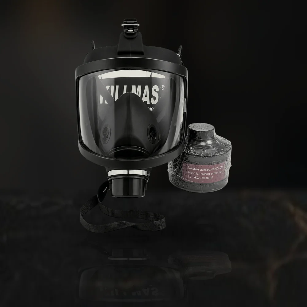 Full-face emergency gas mask